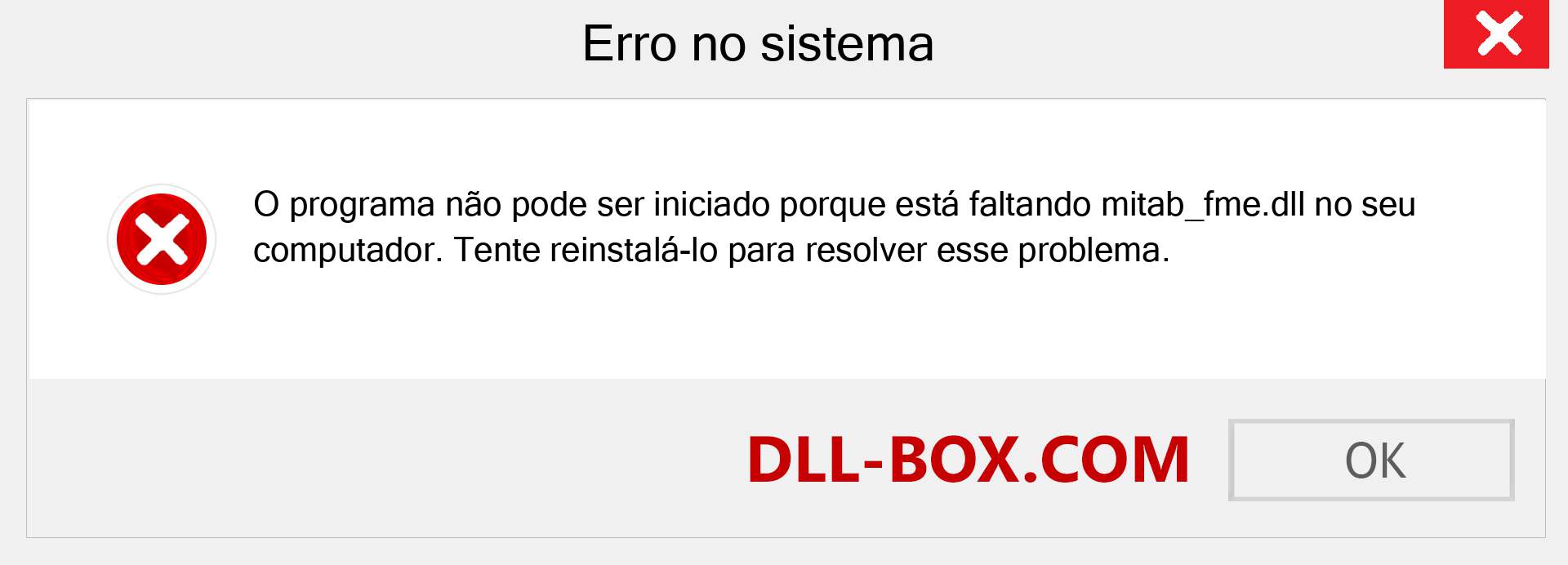 Arquivo mitab_fme.dll ausente ?. Download para Windows 7, 8, 10 - Correção de erro ausente mitab_fme dll no Windows, fotos, imagens